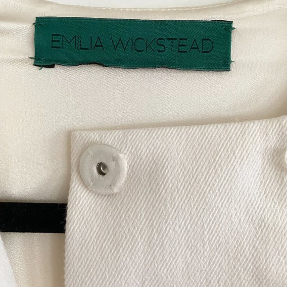 Emilia Wickstead “Madaline” white denim dress with pleated back, size 8UK - Picture 6 of 11